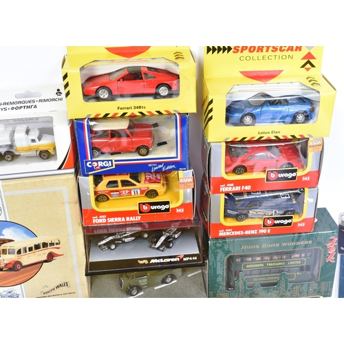 304 - Diecast - a collection of assorted diecast model cars and other vehicles of various scales and maker... 