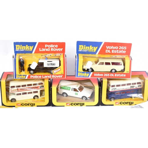 334 - Diecast - a collection of vintage Dinky Toys and Corgi Toys diecast model cars, buses and haulage ve... 