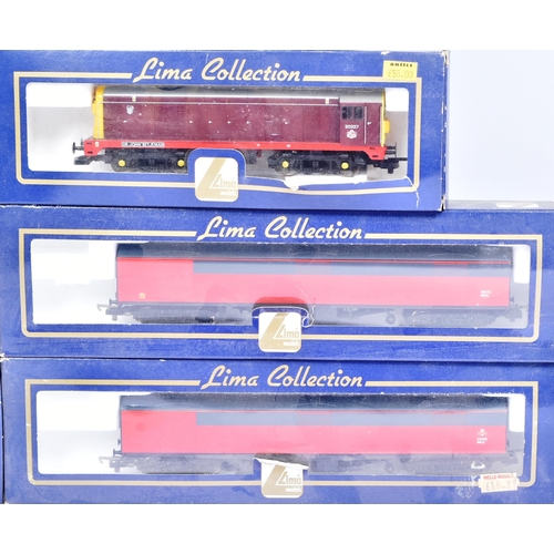 343 - Model Railway - a collection of Lima OO gauge model railway diesel trainset locomotives and a select... 