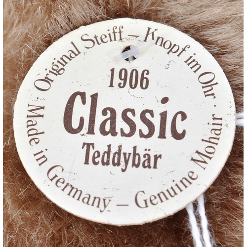 346 - Steiff - an original Steiff made 1909 classic replica soft toy teddy bear 654794 with growler. Light... 