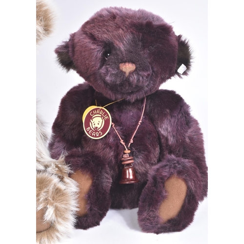 358 - Teddy Bears - x3 original Charlie Bears soft plush toys comprising CB0104658 Bruce, CB094334 Mason a... 