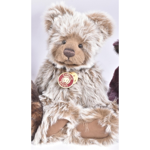 358 - Teddy Bears - x3 original Charlie Bears soft plush toys comprising CB0104658 Bruce, CB094334 Mason a... 