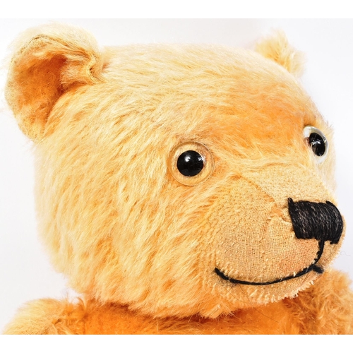 359 - Teddy Bears - x2 vintage circa 1930s soft toy teddy bears comprising a golden mohair example with gl... 