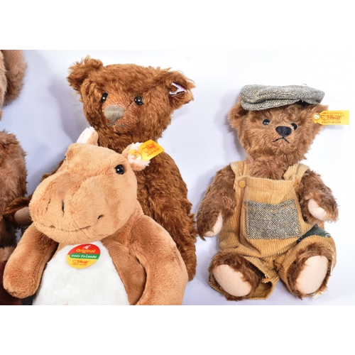 360 - Teddy Bears - a collection of assorted soft toy teddy bears, largely German Steiff made examples to ... 