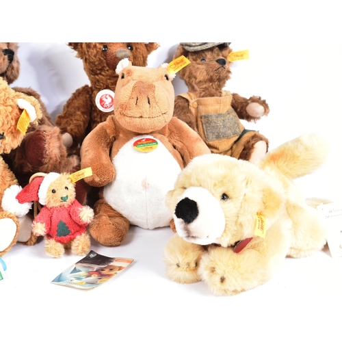 360 - Teddy Bears - a collection of assorted soft toy teddy bears, largely German Steiff made examples to ... 