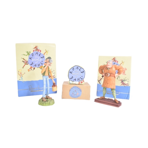 479 - The World Of Roald Dahl - Robert Harrop - x3 boxed figurines: RD15 Miss Trunchbull, RD23 Bean and RD... 