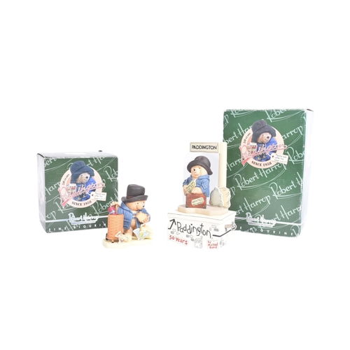 480 - Paddington – Robert Harrop – x2 figurines: PB03 Paddington Feeds The Birds and PBMB1 50th Anniversar... 