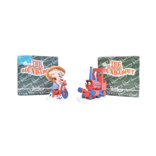 482 - The Magic Roundabout - Robert Harrop - x2 boxed figurines / statues: MR09 The Train and MR08 Mr MacH... 