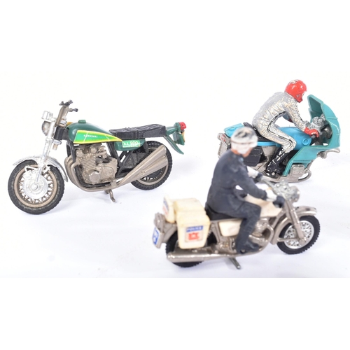 53 - A collection of assorted vintage Britains diecast motorbikes / motorcycles with plastic rider figure... 