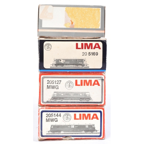 56 - Four Lima made OO gauge model railway diesel trainset locomotives comprising; 205169 MWG BR Class 73... 