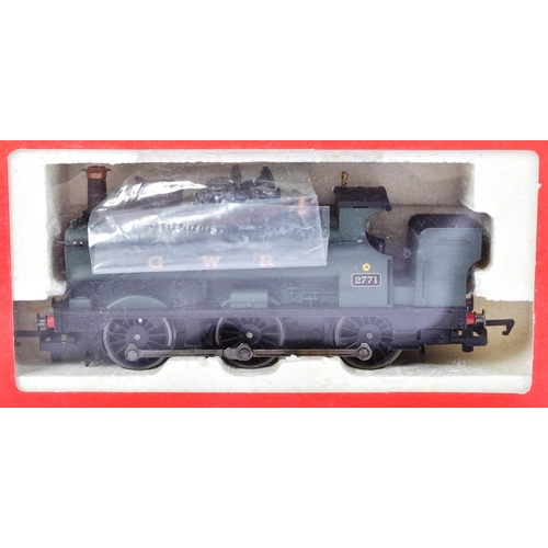 66 - Two vintage Hornby OO gauge model railway trainset locomotive engines comprising No. R2163 EWS 0-6-0... 