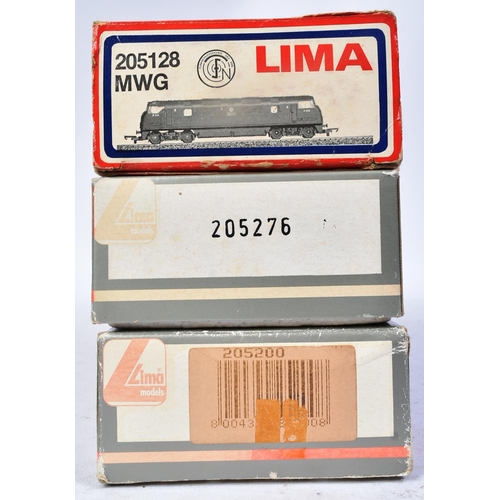 73 - Three Lima made OO gauge model railway diesel trainset locomotives comprising; No. 204669 Class 42 W... 