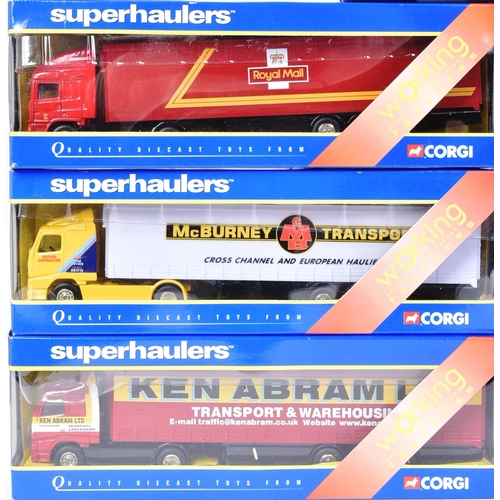 77 - Diecast - a collection of x11 Corgi diecast Superhaulers / Haulage trucks and lorries to include; BP... 