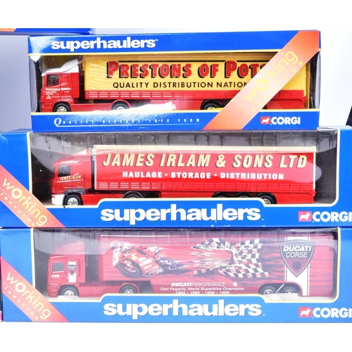 77 - Diecast - a collection of x11 Corgi diecast Superhaulers / Haulage trucks and lorries to include; BP... 