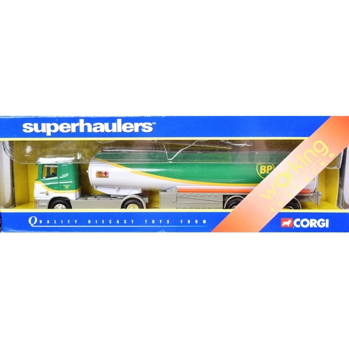 77 - Diecast - a collection of x11 Corgi diecast Superhaulers / Haulage trucks and lorries to include; BP... 