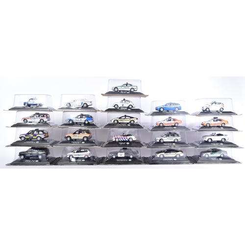 88 - Diecast - a collection of x20 assorted 1/43 scale diecast model police cars. Examples to include; Ch... 