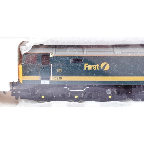 93 - Two vintage Hornby OO gauge model railway trainset locomotive engines comprising No. R2352 First Gre... 