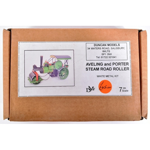 98 - White Metal Kits - x2 original Duncan Models 7mm scale white metal Steam Roller kits comprising Burr... 