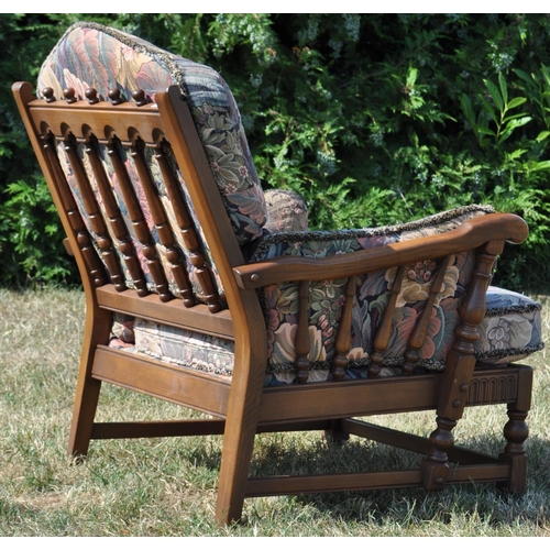 Ercol Furniture - A pair of Ercol dark stained ' Old Colonial