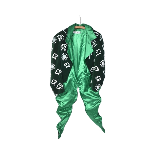 54 - Forkbeard Fantasy - Met Man – an original production used custom made green velvet weatherman type c... 