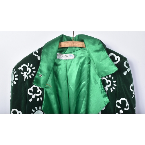 54 - Forkbeard Fantasy - Met Man – an original production used custom made green velvet weatherman type c... 