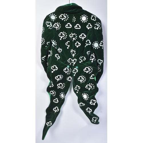 54 - Forkbeard Fantasy - Met Man – an original production used custom made green velvet weatherman type c... 