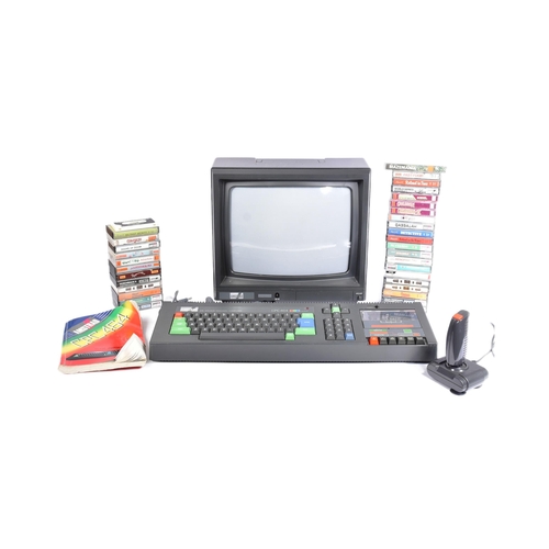 Retro Gaming - a vintage 1980s (1984) Amstrad CPC 464 Home Computer with CTM 644 colour monitor, key