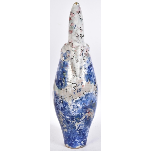 147 - Roger Cockram - Devon Studio Pottery - A large fish / ocean themed baluster vase. Decorated with a f... 