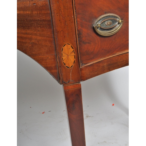 174 - A George III early 19th century mahogany inlaid serpentine front sideboard credenza / serving board.... 