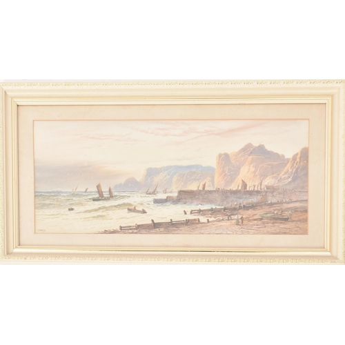 204 - Lennard Lewis (1826 - 1913) - An original 19th century 1899 watercolour on paper painting of seaside... 