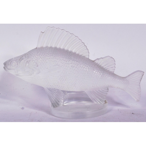 209 - Rene Lalique (1860-1945) - a French frosted and clear glass Perch / Fish car mascot or paperweight. ... 