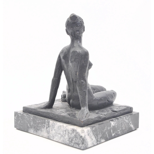 215 - Ricard Sala (Catalan school, b.1929) - a late 20th century limited edition bronze of a seated nude l... 