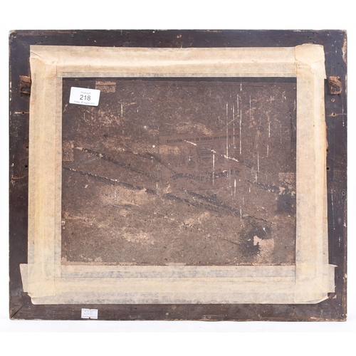 218 - A Victorian 19th century circa 1860 framed human hair on glass diorama titled 'Hiver'. The pictured ... 