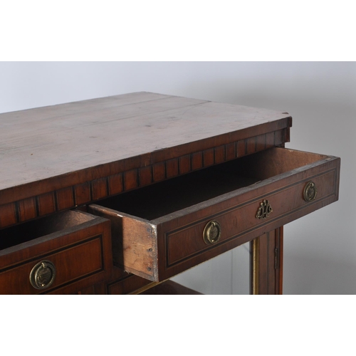 225 - A 19th century Dutch Continental inlaid satinwood vitrine display cabinet. The vitrine with hardwood... 