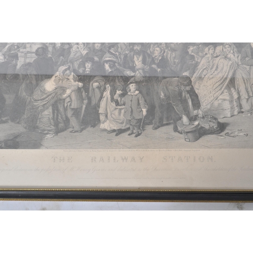 252 - After William Powell Frith R. A. (British school, 1819 - 1909) - 'The Railway Station', engraved Fra... 