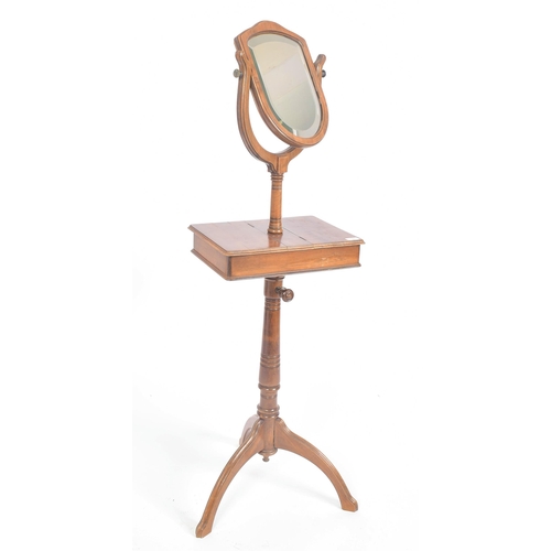 26 - A 19th century Victorian mahogany gentleman's bachelor's shaving stand. The stand comprising of a sh... 