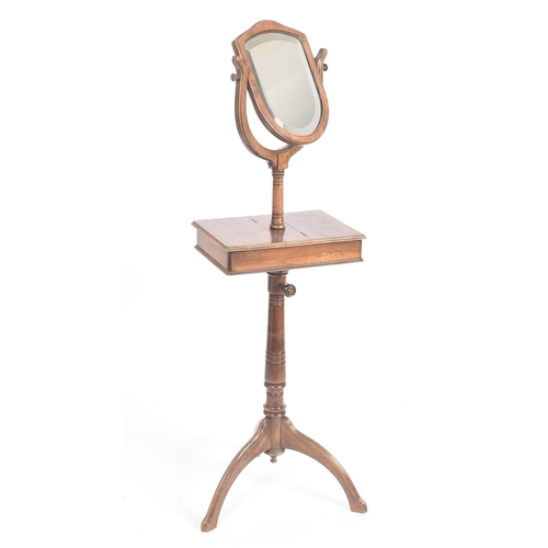 26 - A 19th century Victorian mahogany gentleman's bachelor's shaving stand. The stand comprising of a sh... 