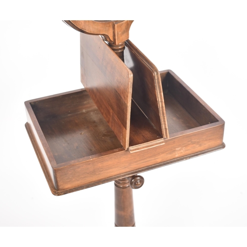 26 - A 19th century Victorian mahogany gentleman's bachelor's shaving stand. The stand comprising of a sh... 