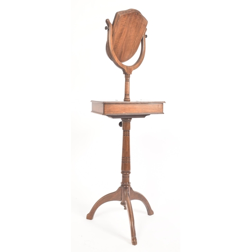 26 - A 19th century Victorian mahogany gentleman's bachelor's shaving stand. The stand comprising of a sh... 