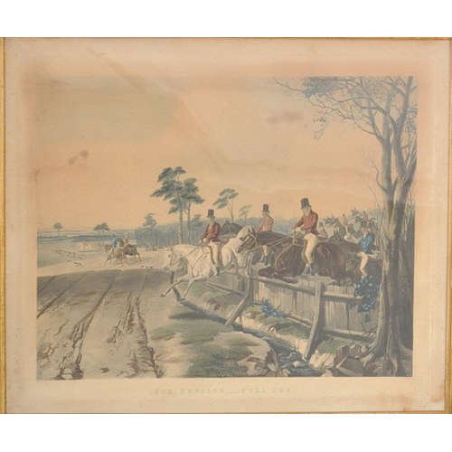 261 - I. Mackrell after J. F. Herring - four framed mid 19th century prints from series 'Fox Hunting' publ... 