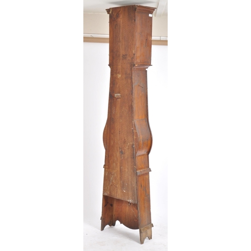 272 - A large 19th century French walnut comtoise longcase clock case. The tall walnut upright section wit... 