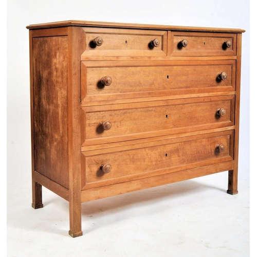 291 - An early 20th century, circa 1900S Biedermeier cross banded mahogany two over three chest of drawers... 