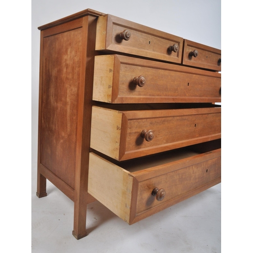 291 - An early 20th century, circa 1900S Biedermeier cross banded mahogany two over three chest of drawers... 