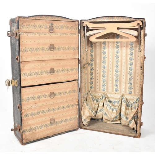 300 - An early 20th century 1920s American Belber wardrobe steamer trunk, once owned by Russian ballet dan... 