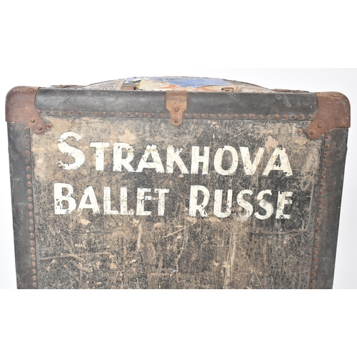 300 - An early 20th century 1920s American Belber wardrobe steamer trunk, once owned by Russian ballet dan... 