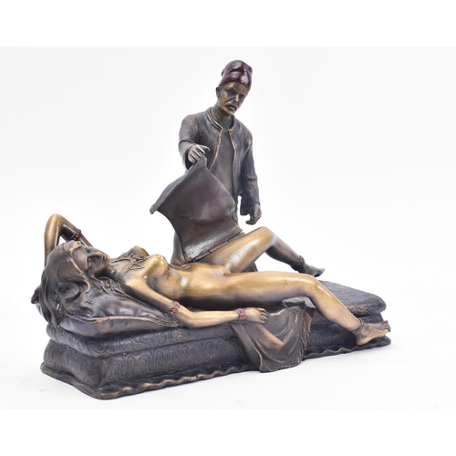 310 - Franz Bergman - a 20th century circa 1930s Austrian cold painted bronze figure. The figure depicting... 