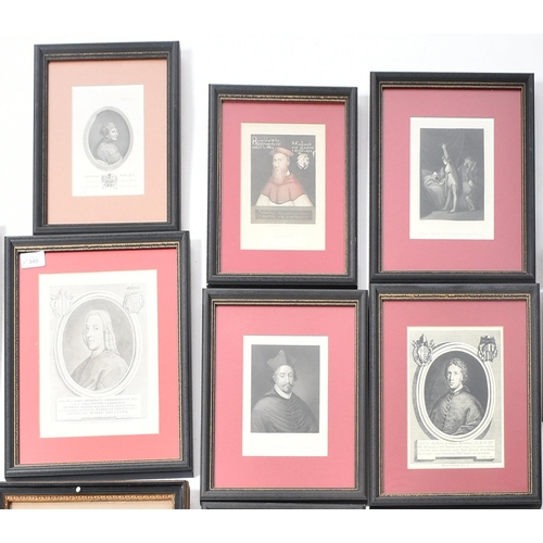 349 - A large collection of Victorian 19th century & later framed & glazed religious portraits prints and ... 