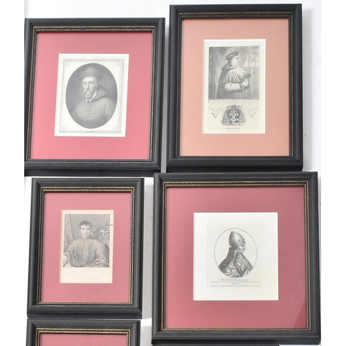 349 - A large collection of Victorian 19th century & later framed & glazed religious portraits prints and ... 