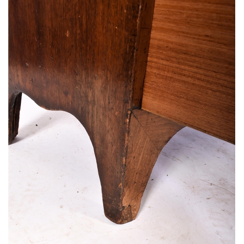 375 - A George III 18th century mahogany bow front chest of drawers. The chest having a straight top over ... 