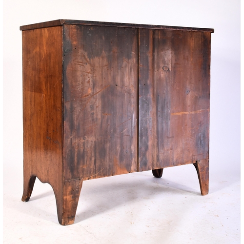 375 - A George III 18th century mahogany bow front chest of drawers. The chest having a straight top over ... 